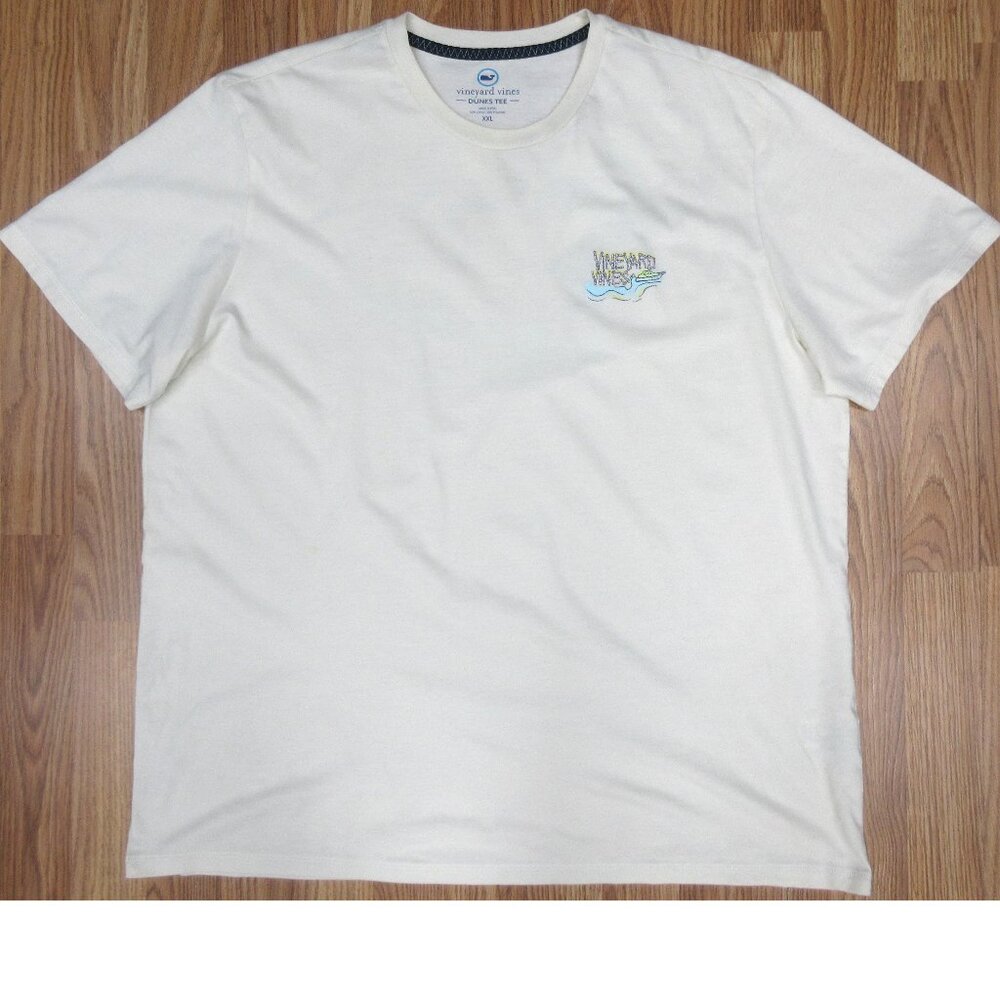 TOMMY BAHAMA DUNES TEE COTTON/POLYESTER T-SHIRT OFF-WHITE Sz 2X-LARGE, XXL